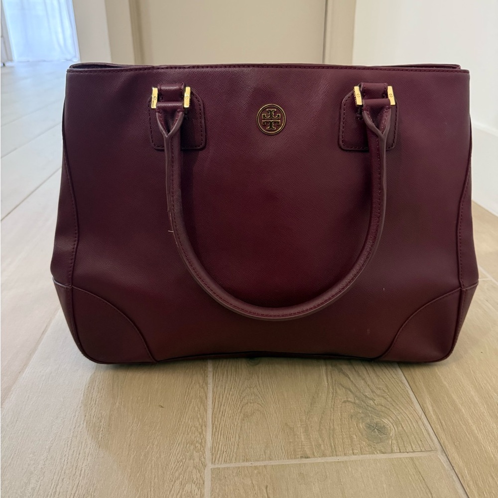 Tory Burch Brown Leather Tote Bag